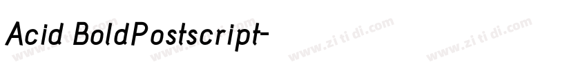Acid BoldPostscript字体转换